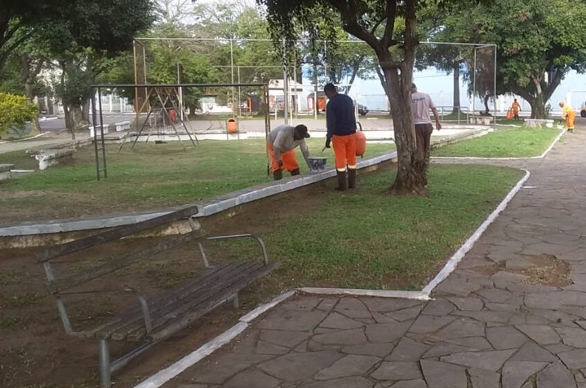  Prefeitura realizou ações de limpeza e manutenção em 22 praças e parques na última semana